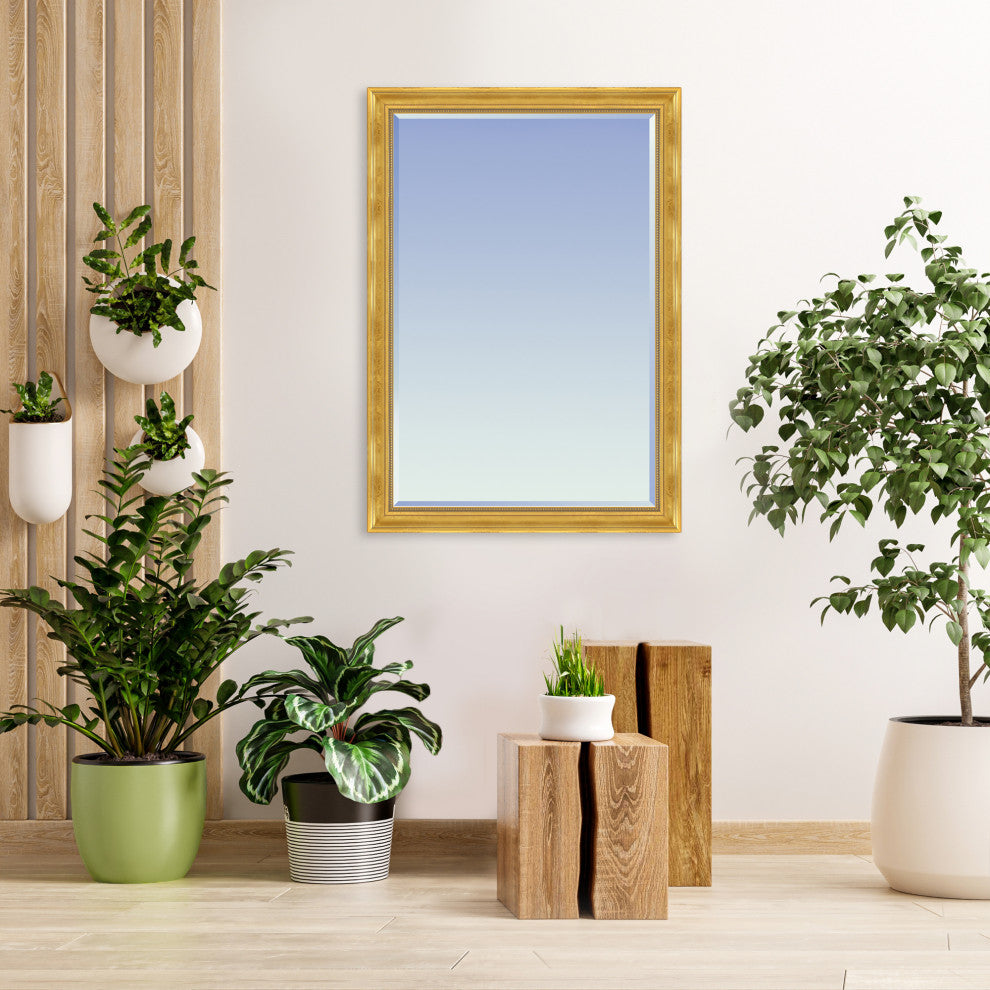La Pastiche Milan Gold Framed Mirror, 20" x 30"