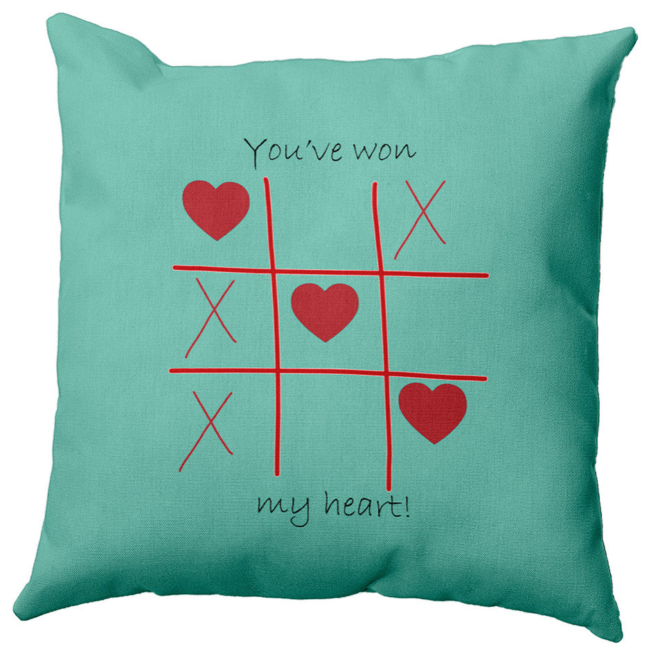You've Won My Heart Decorative Throw Pillow, Spring Green, 20"x20"