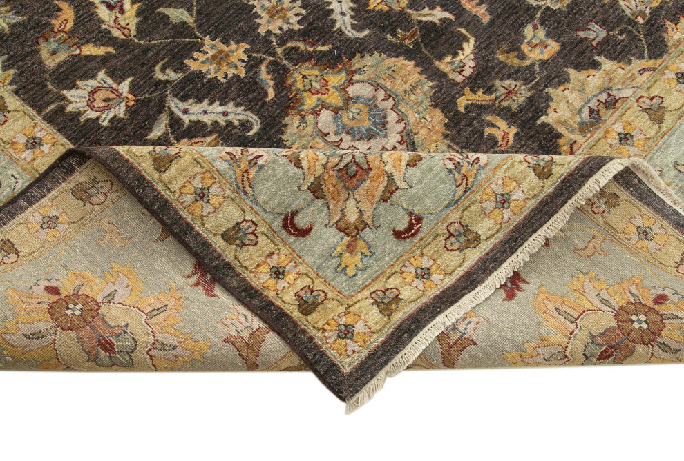 Rug N Carpet - Handwoven Oriental 12' 0" x 15' 3" Large Oushak Area Rug