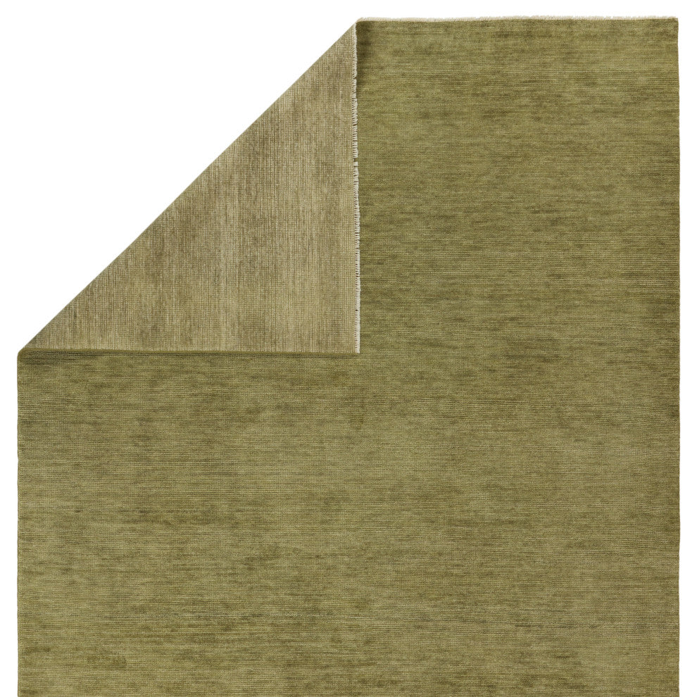Jaipur Living Origin Knotted Solid Area Rug, Green, 8'x10'