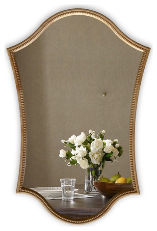 Chloe's Reflection Contemporary Maple Wood Dual-Arched Framed Wall Mirror