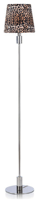 Dann Foley Lifestyle Floor Lamp Polished Nickel Cheetah Print Shade