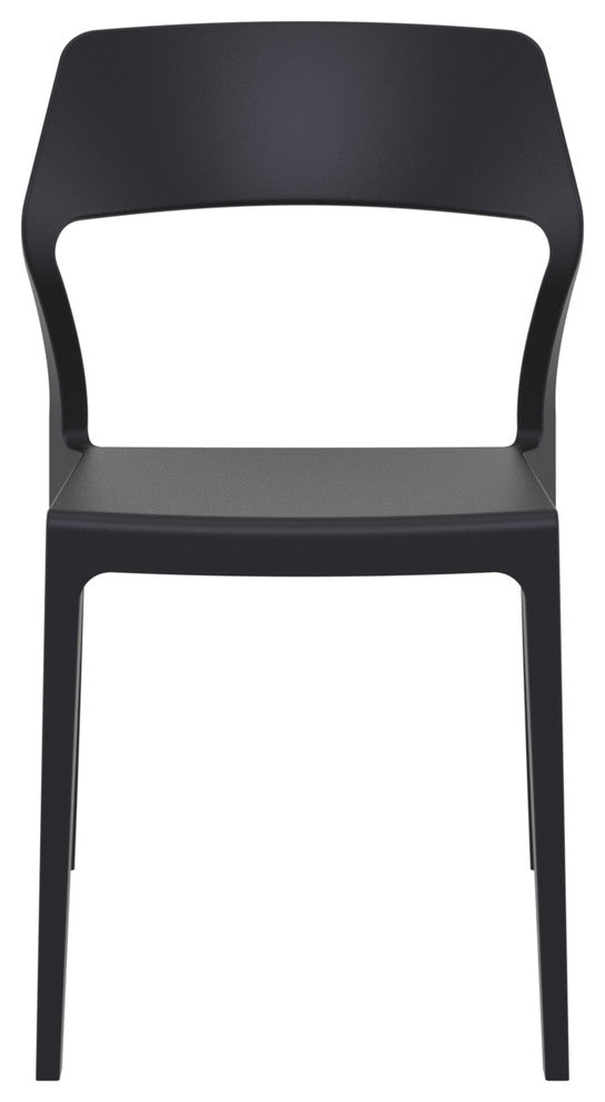 Snow Dining Chair, Black, Set of 2
