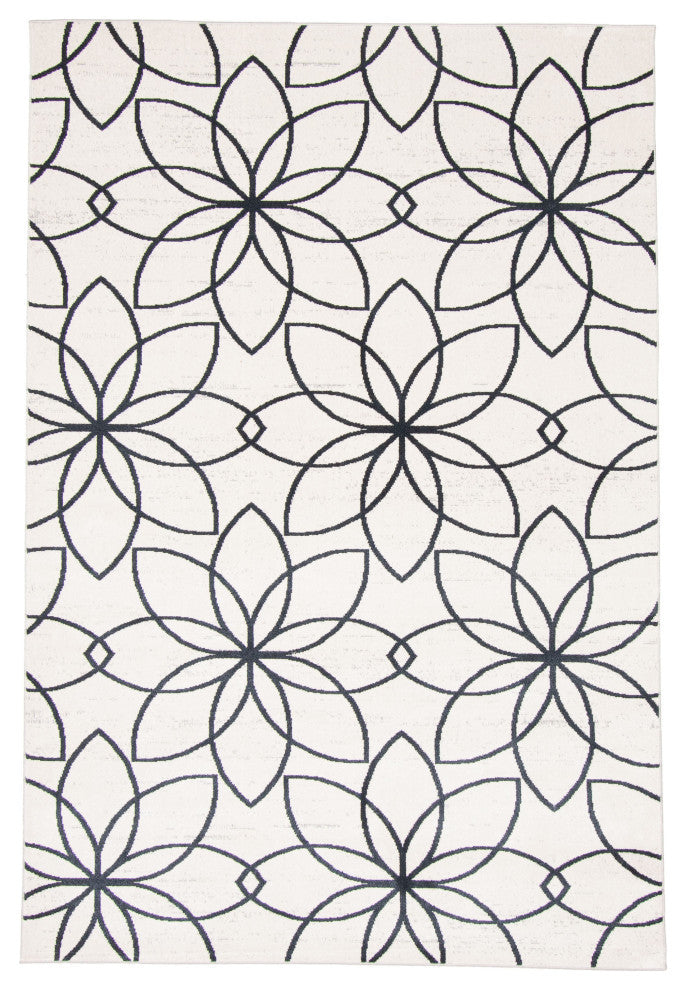 Aqua Terali Area Rug, Ivory, 8'x10'