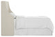 Wingback Headboard, Linen Talc, Twin