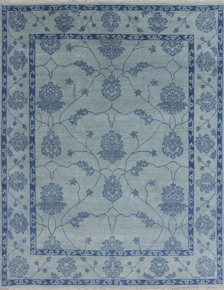 8' Square Oriental Oushak Handmade Rug, W2162
