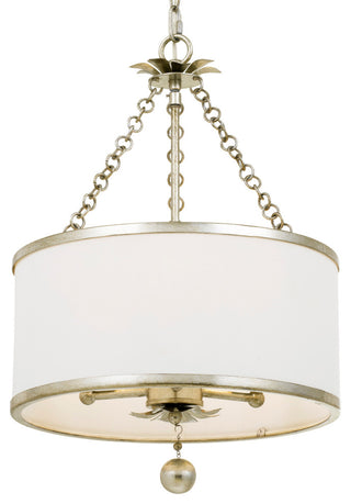 Crystorama Lighting Group 513 Broche 3 Light 14"W Pendant - Antique Silver