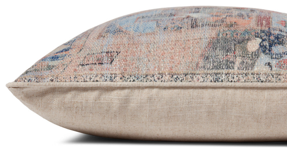 Loloi PLL0008 Taupe / Multi 18" x 18" Cover w/Poly Pillow