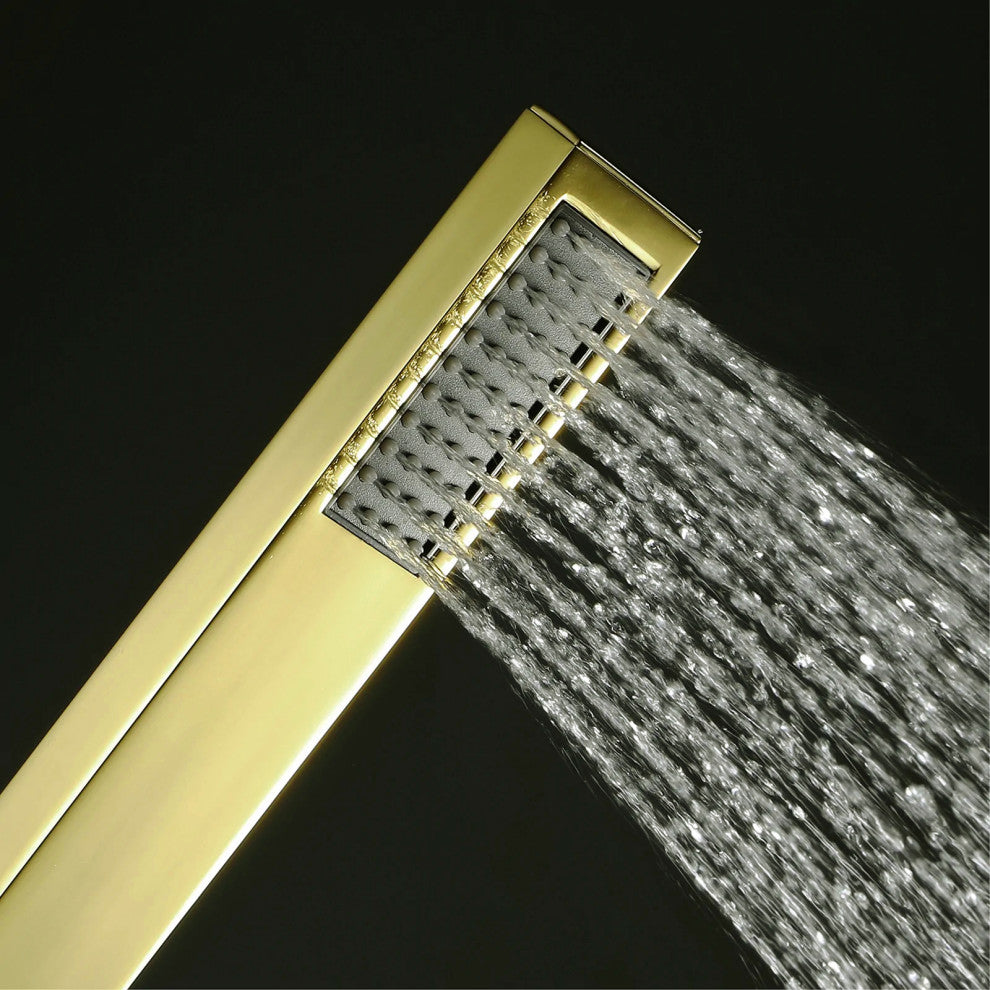 LED Shower System, Jetted Body Sprays and Hand Shower, Remote Control Light