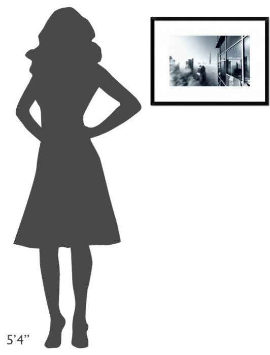 "Foggy City" Framed Digital Print by Naufal, 24"x18"