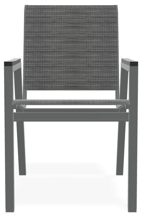 Bazza Sling Stackable Outdoor Dining Chair, Destiny Steel/Graphite