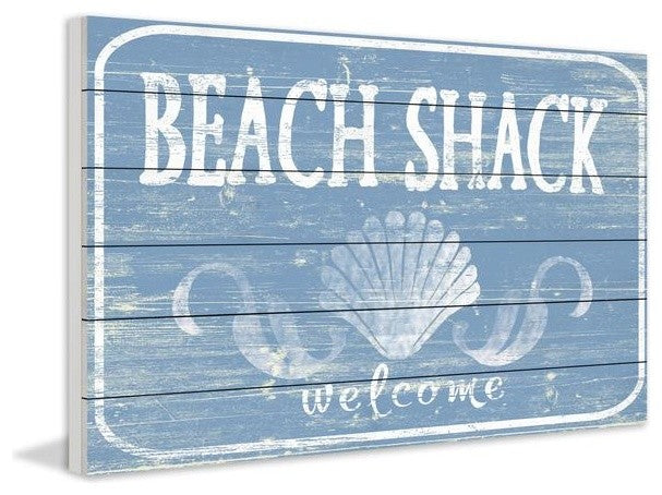 "My Beloved Shack" Painting Print on White Wood, 45"x30"