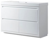 Vanity Art Single-Sink Bathroom Vanity With Resin Top, 48"