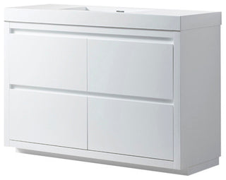 Vanity Art Single-Sink Bathroom Vanity With Resin Top, 48"