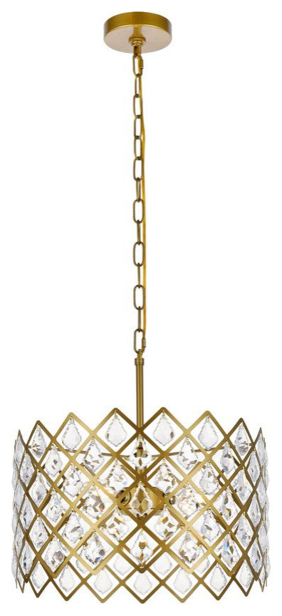 Lyla 16" Pendant, Brass