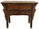 Consigned 19th Century Antique Chinese Carved 3 Drawers Console Table