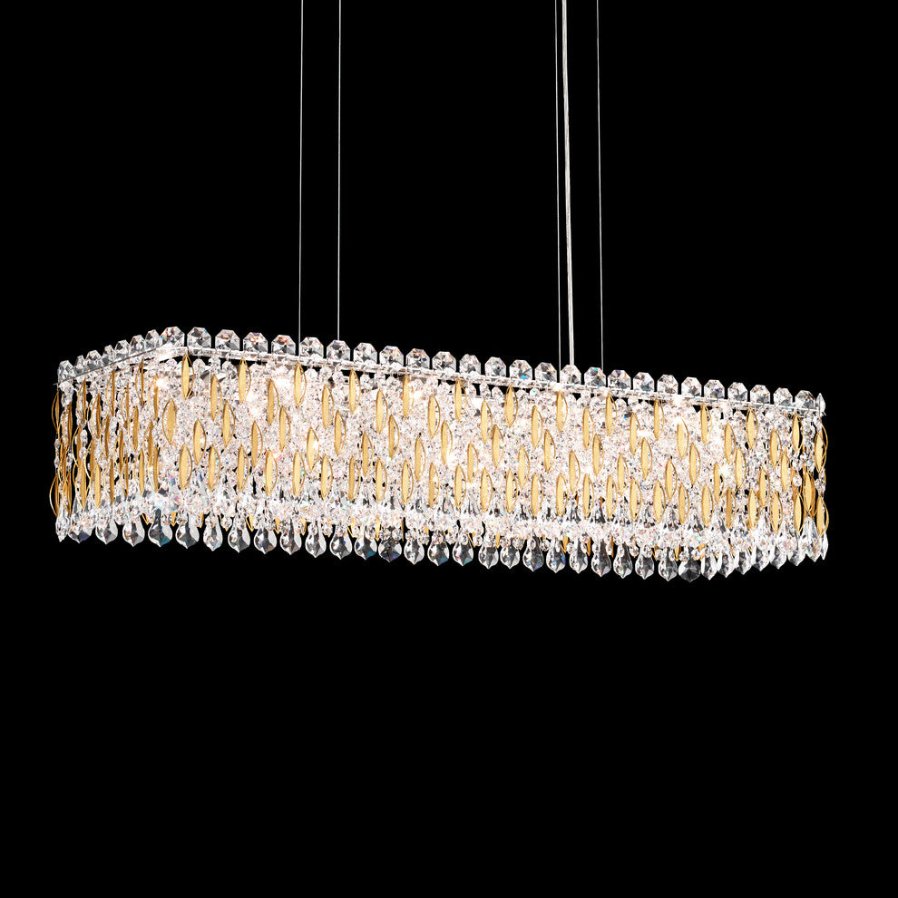Sarella 13-Light Pendant in Heirloom Gold With Crystal Crystals From Swarovski