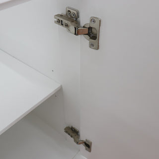 37" Single Sink Vanity, White Finish Top With White Carrara Marble