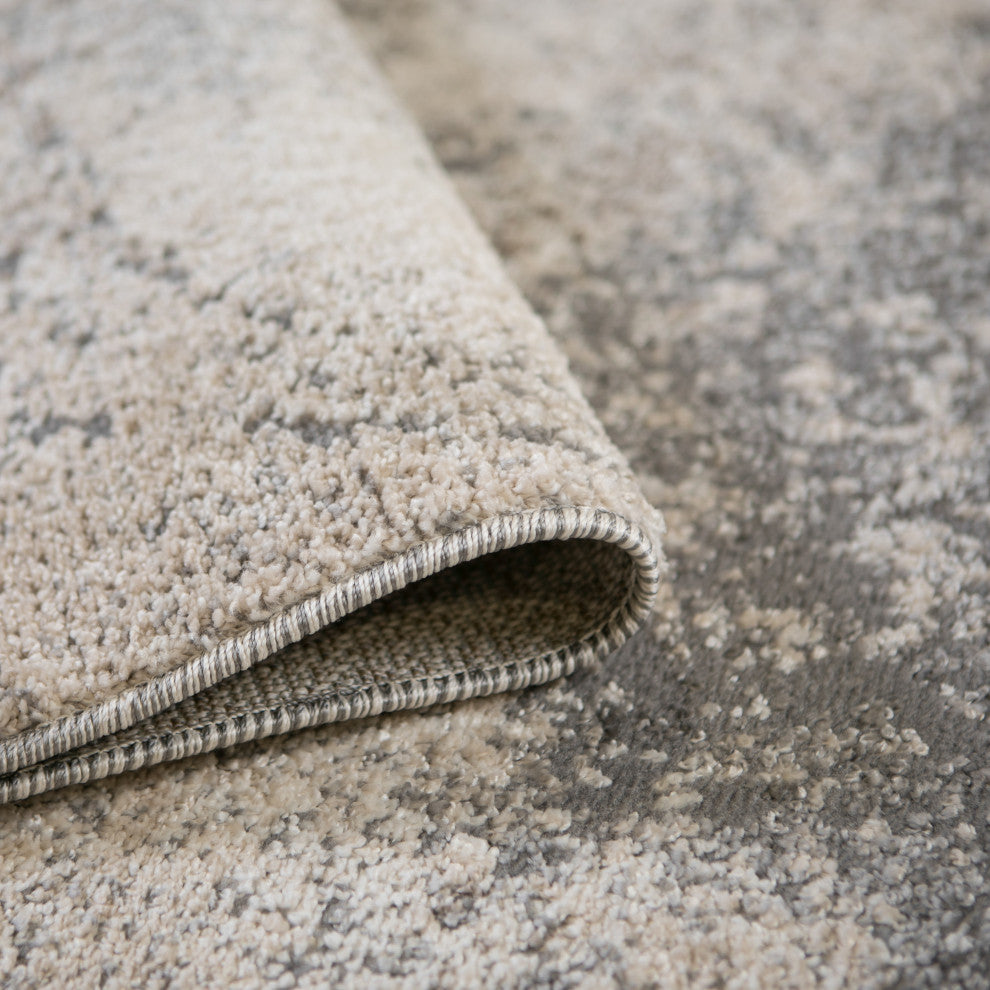 Yasmin Ester Area Rug, Cream, 5'3" x 7'3", Abstract