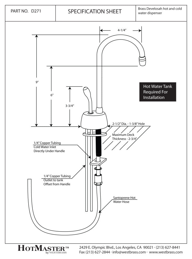 HotMaster DigiHot Instant Hot Water Dispenser and Digital Tank With Filter, Stainless Steel