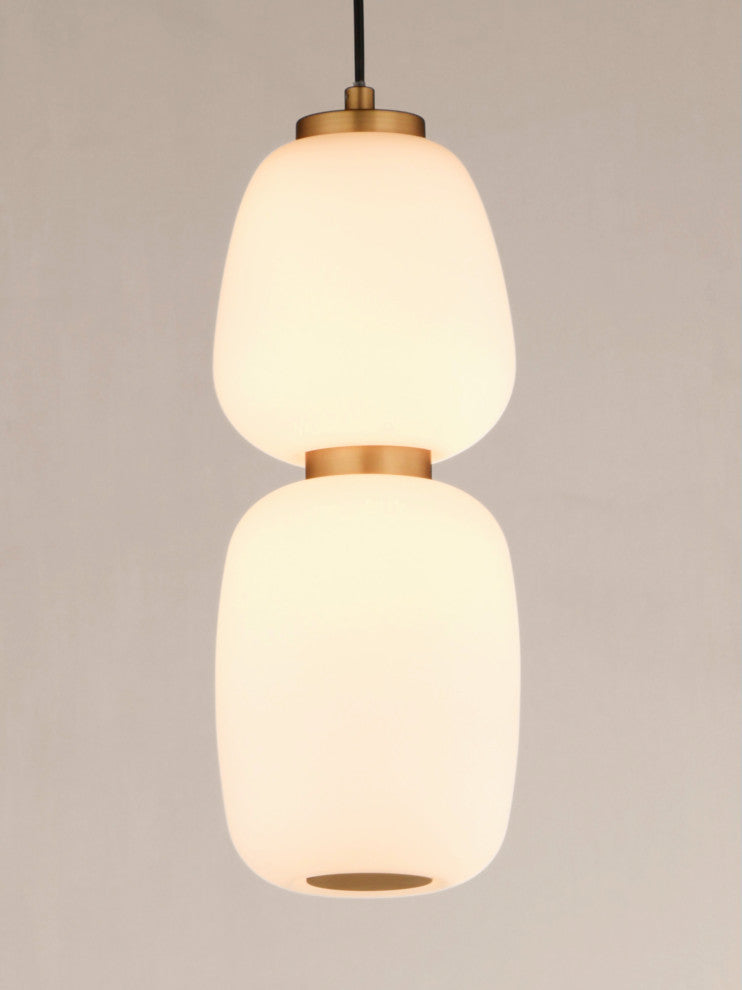 ET2 E25066-92 Soji 5"W LED Mini Pendant - Black / Gold