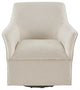 Madison Park Augustine Tight Back Swivel Lounge Chair, Cream