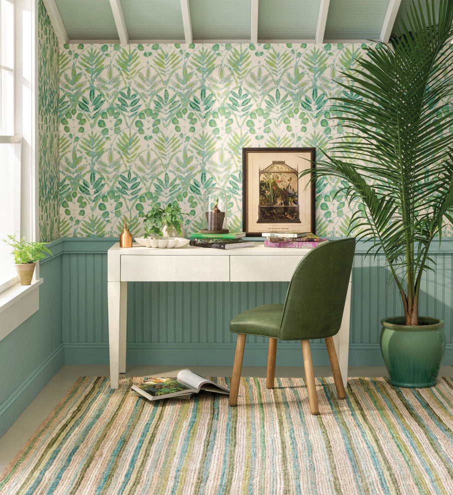 Dash & Albert Francisco Green Handwoven Cotton Rug, Green, 3' x 5'