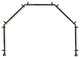 Magnolia 13/16" 5-Sided Bay Window Curtain Rod, Cocoa