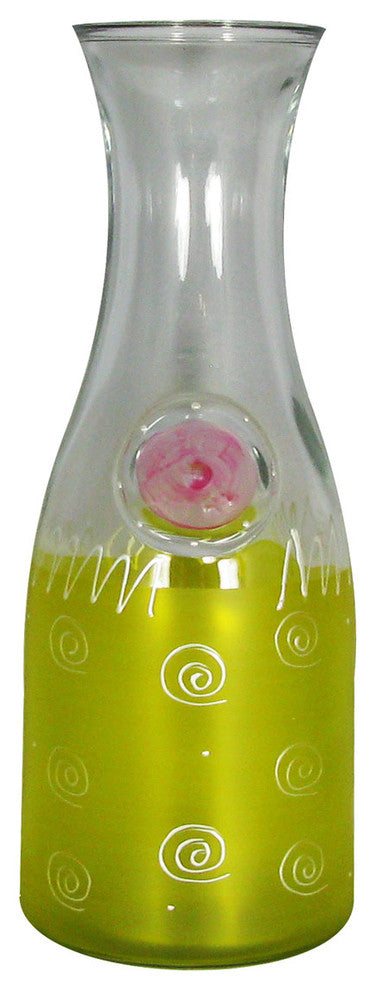 Frosted Curl Yellow Carafe
