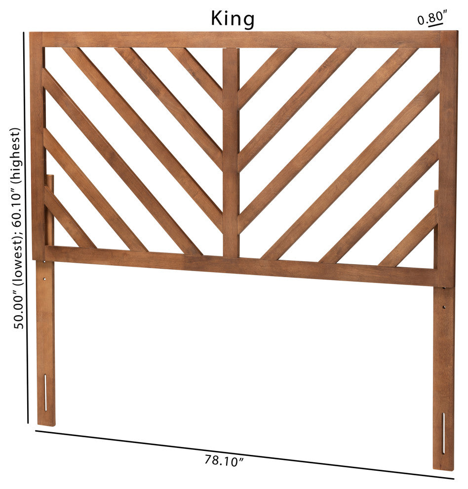 Belisma Modern and Contemporary Ash Walnut Finished Wood King Size Headboard