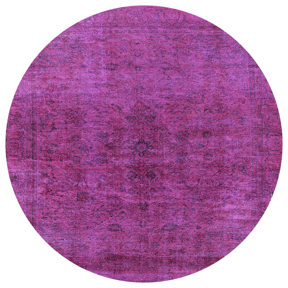 Ahgly Company Indoor Round Mid-Century Modern Area Rugs, 8' Round