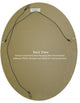 Pasadena Framed Oval Mirror, Linen White, 21"x25"