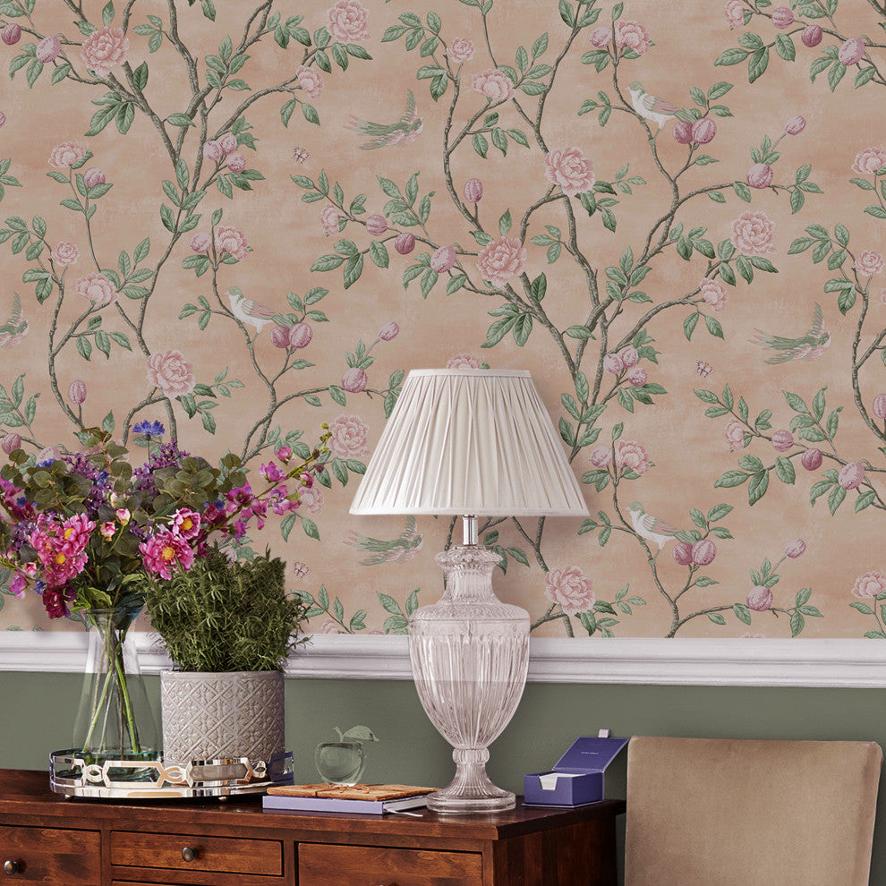 Laura Ashley Eglantine Wallpaper, Blush