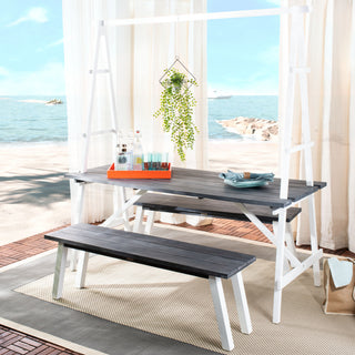 Safavieh Willamy 3-Piece Dining Set Ash Gray/White