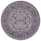 5' Round Wool & Silk Persian Nain Hand Knotted Rug - Q14727