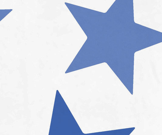 Just Stars, Geometric Print Beach Towel, Blue