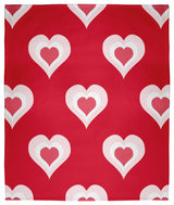 60 x 80 in Burnin' Love Valentine's Throw Blanket, Red