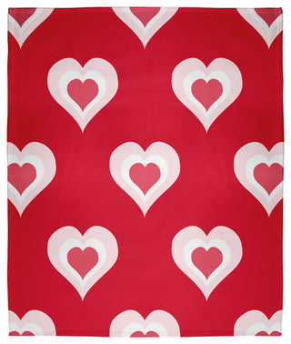 60 x 80 in Burnin' Love Valentine's Throw Blanket, Red