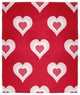 60 x 80 in Burnin' Love Valentine's Throw Blanket, Red