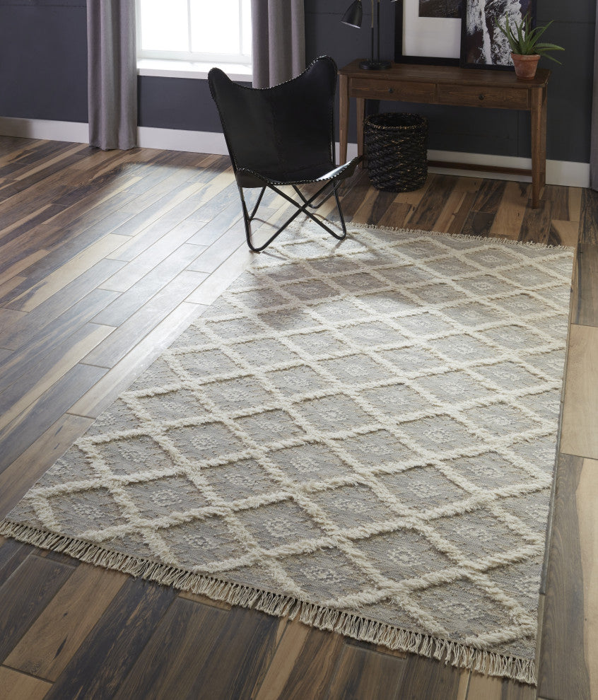 Momeni Harper Wool Hand Made Gray Area Rug, 7'6"x9'6"