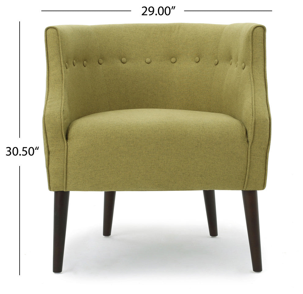 GDF Studio Davidson Tub Design Upholstered Accent Chair, Green