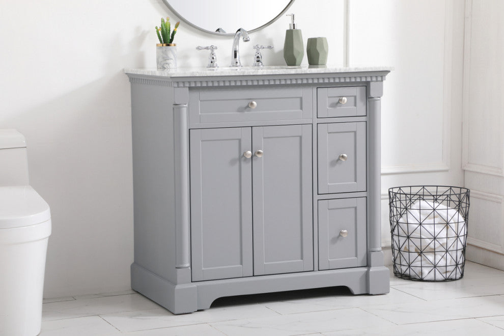 Home Living 36" Single Bathroom Vanity, Gray