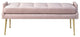 Modern Velvet Bench, Wood, Pink