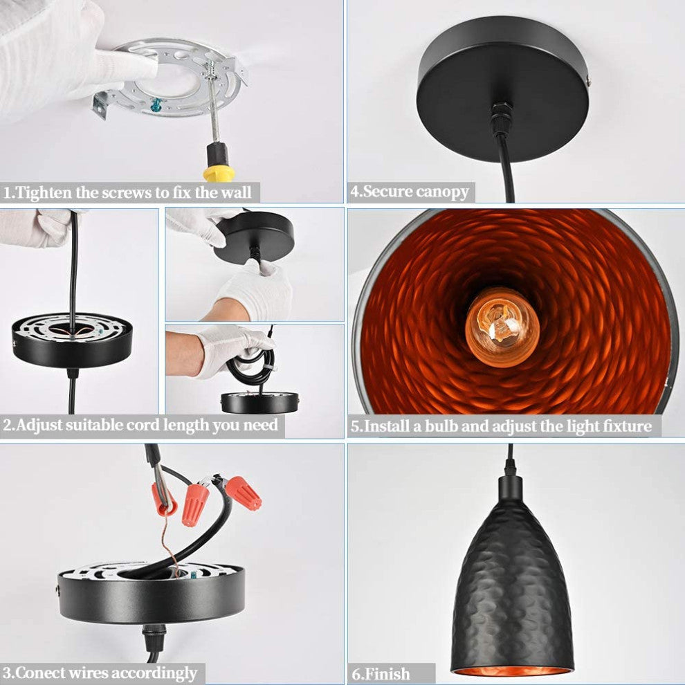 Black Pendant Lighting Vintage Industrial Pendant Hanging Lamp
