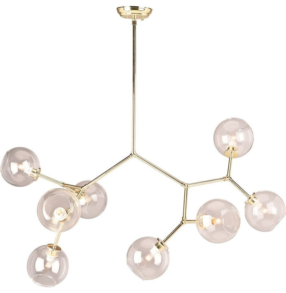 Nuevo Living Atom 8 Lighting Pendant, Clear Glass