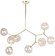 Nuevo Living Atom 8 Lighting Pendant, Clear Glass