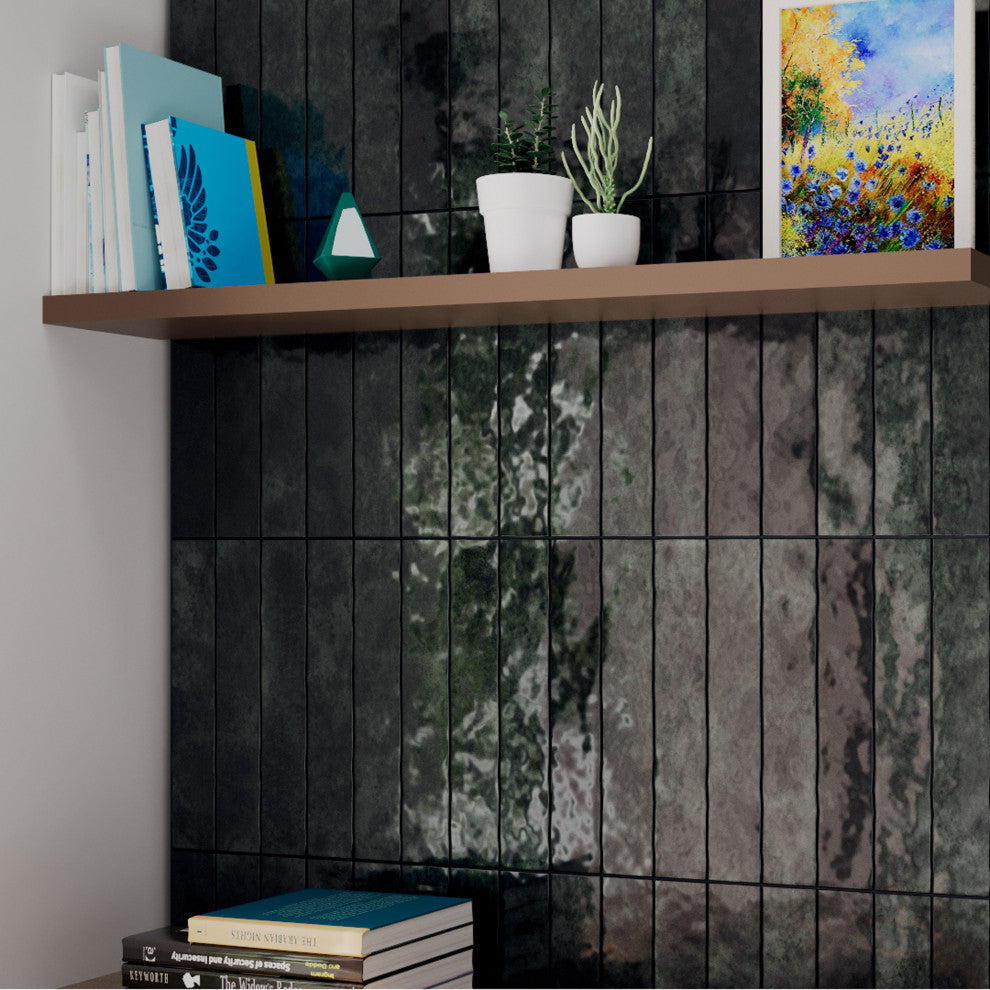 Menorca Black Ceramic Wall Tile