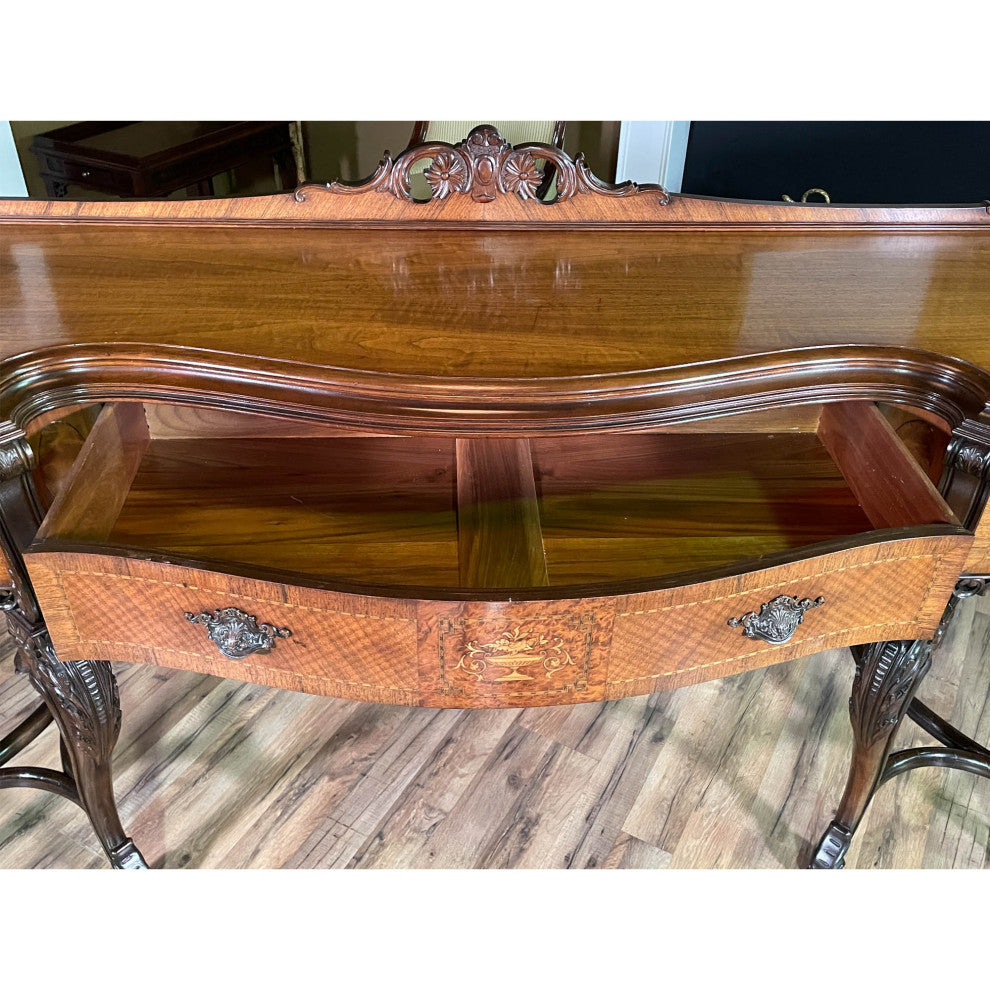 Antique Walnut Inlaid Sideboard