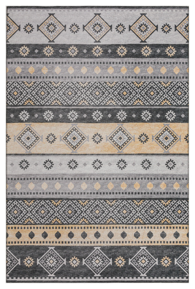 Indoor/Outdoor Sedona SN12 Midnight Machine Washable 3' x 5' Rug