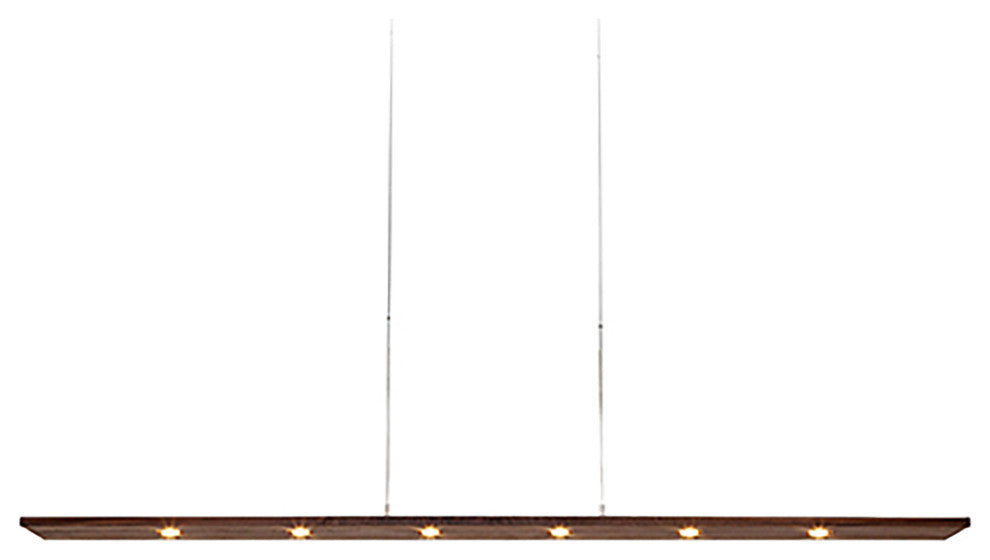 Vix 82" LED Linear Pendant, Walnut, 2700K